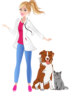 female cartoon veterinarian